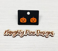 Load image into Gallery viewer, Jack O' Lantern Stud Earrings | Halloween Earrings