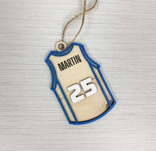 Load image into Gallery viewer, Custom Basketball Jersey | Ornament | Personalized Ornament | Wooden Ornament | Sports Ornament