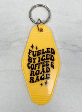 Load image into Gallery viewer, Fueled By Iced Coffee & Road Rage | Motel Keychain