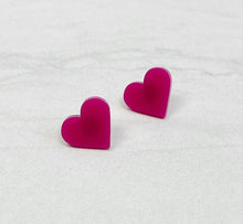 Load image into Gallery viewer, Heart | Stud Earrings | Valentines Earrings