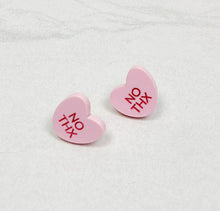 Load image into Gallery viewer, No Thx | No Thanks | Stud Earrings | Valentine's Day | Holiday
