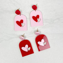 Load image into Gallery viewer, Valentine's Day | Drop Earrings | Trendy Earrings | Heart Earrings