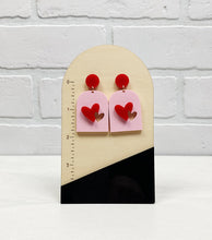 Load image into Gallery viewer, Valentine's Day | Drop Earrings | Trendy Earrings | Heart Earrings