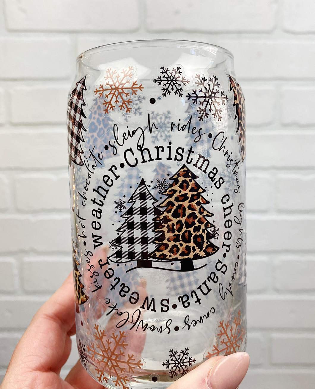 Sweater Weather | Beer Can Glass | Libbey Glass | Iced Coffee | 16oz
