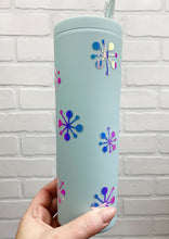 Load image into Gallery viewer, Holographic Snowflakes | Tumbler | Matte Tumbler | 18oz
