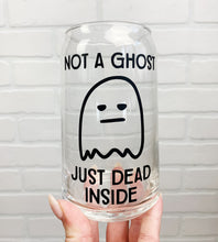 Load image into Gallery viewer, Not A Ghost | Beer Can Glass | Libbey Glass | Iced Coffee | 16oz
