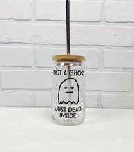 Load image into Gallery viewer, Not A Ghost | Beer Can Glass | Libbey Glass | Iced Coffee | 16oz
