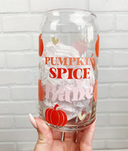 Load image into Gallery viewer, Pumpkin Spice Babe | Beer Can Glass | Libbey Glass | Iced Coffee | 16oz
