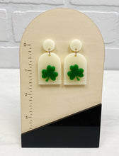Load image into Gallery viewer, St. Patrick&#39;s Shamrocks | Drop Earrings | Trendy Earrings | St. Patrick&#39;s Day
