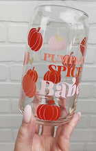 Load and play video in Gallery viewer, Pumpkin Spice Babe | Beer Can Glass | Libbey Glass | Iced Coffee | 16oz
