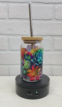 Load and play video in Gallery viewer, Colorful Succulents | Beer Can Glass | Libbey Glass | Iced Coffee | 16oz
