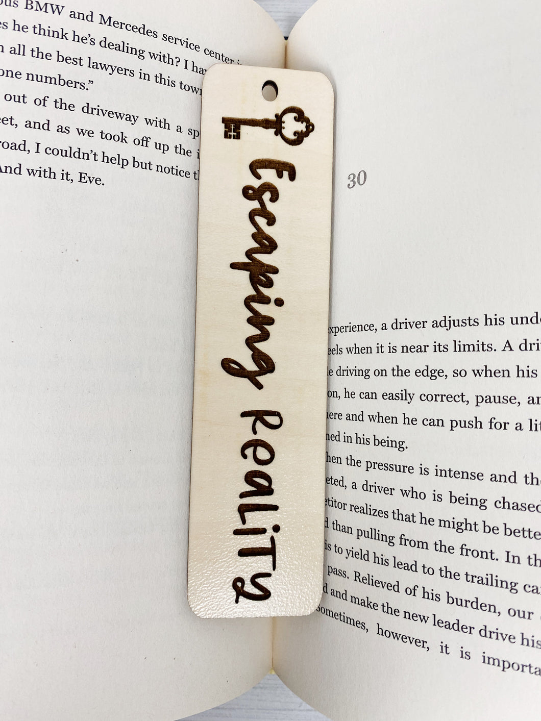Escaping Reality Bookmark | Wood Bookmark | Bookmark | Gift