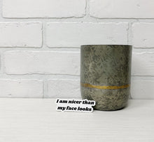 Load image into Gallery viewer, I am nicer than my face looks sticker decal for laptop or water bottle

